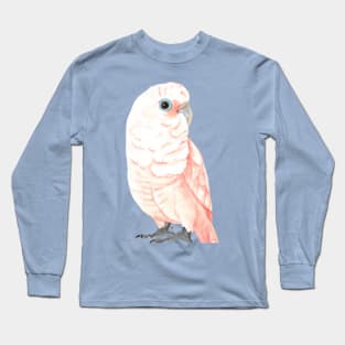 Goffin's cockatoo watercolor Long Sleeve T-Shirt